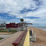 Sea wall, gazebo, and cabins
