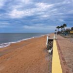 Sea wall looking south towards Flagler Beach