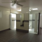 Camp public bathroom